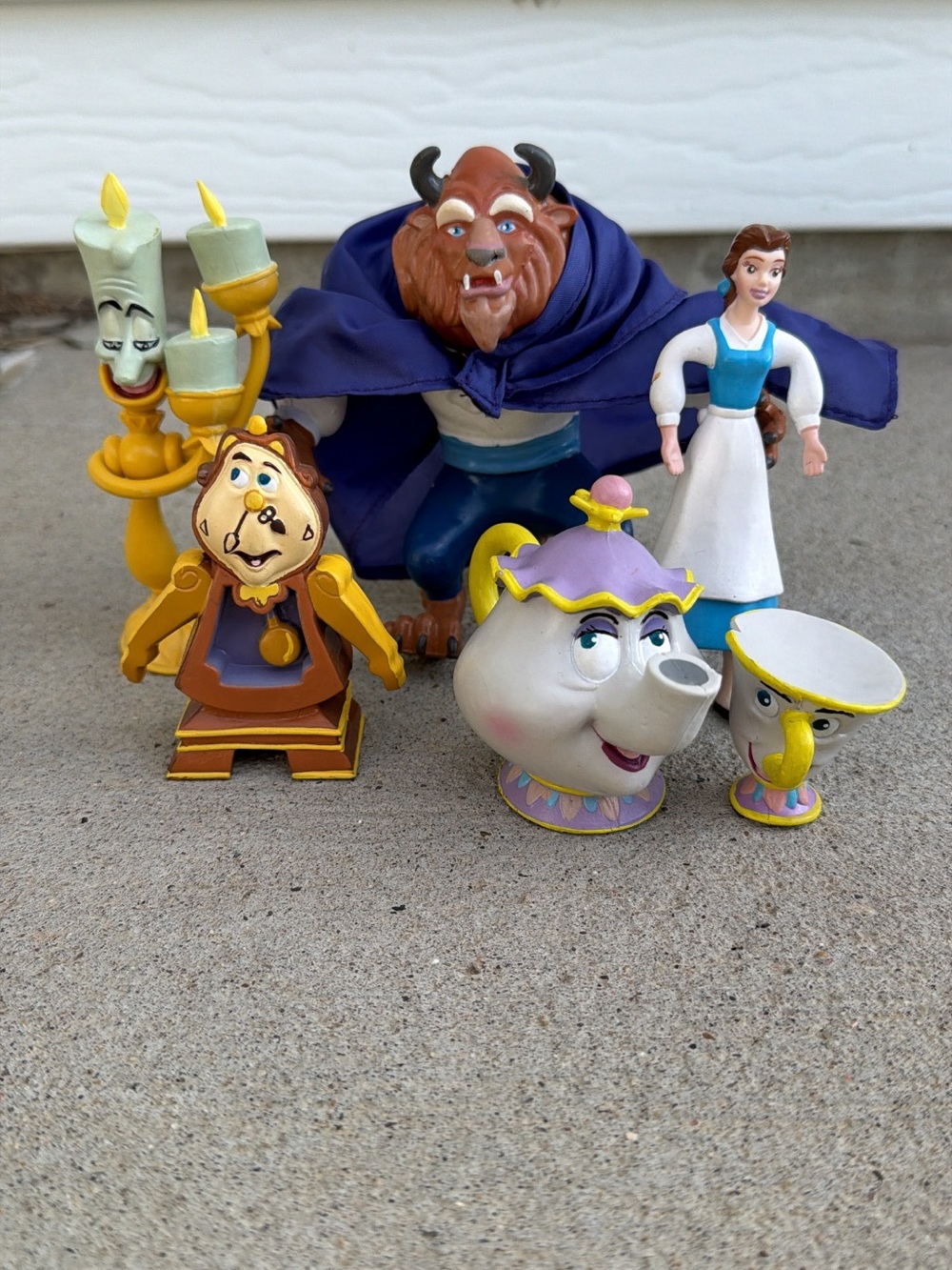 Vintage Disney Beauty and the Beast Mini Figures Playset - Burger King 1991